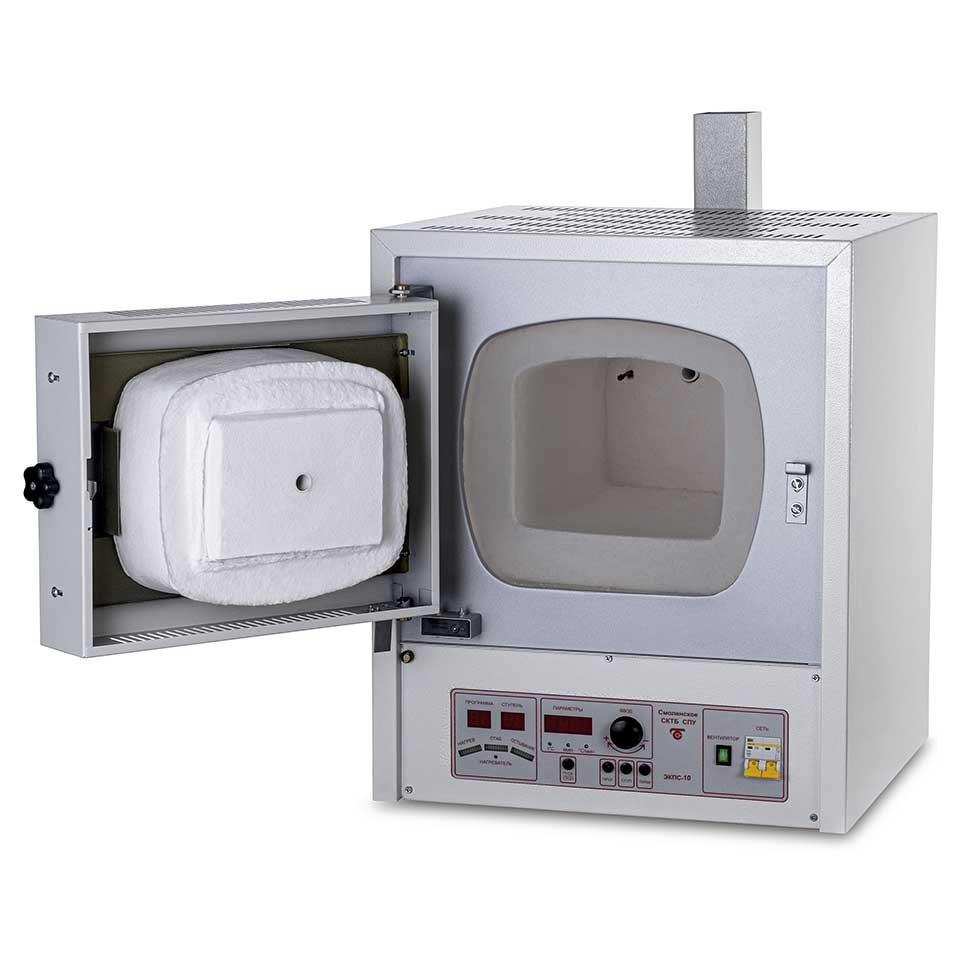   Муфельная печь ЭКПС-10 СПУ мод. 4009, с многофункциональным блоком МКУ и вытяжкой, +50...+1100 °C