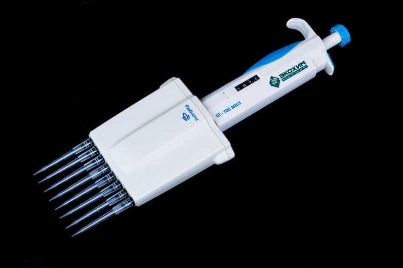 Дозатор Экохим МП-8-10-100 (10-100 мкл, 8-канальный, механический)