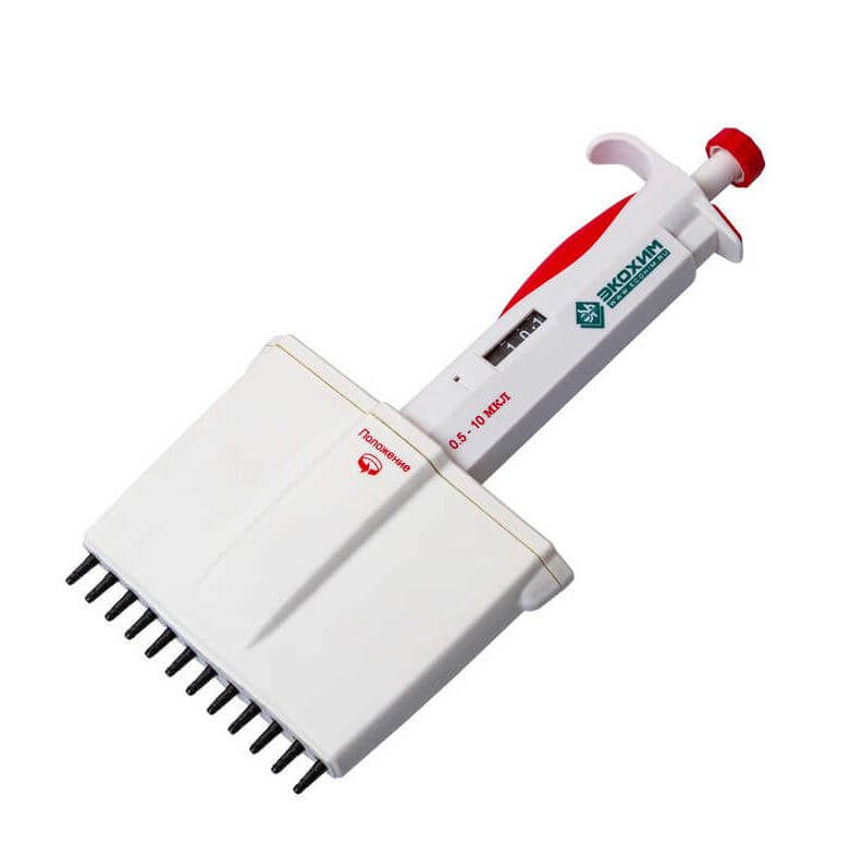 Дозатор Экохим МП-12-0,5-10 (0,5-10 мкл, 12-канальный, механический)