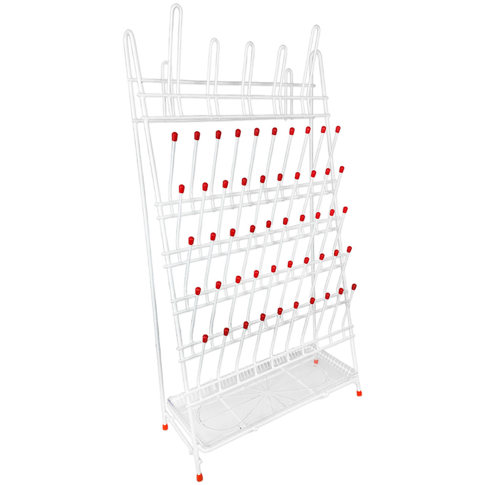 Сушилка для лабораторной посуды на 55 мест Stegler (металлическая, 55 мест, 680×360×155 мм)