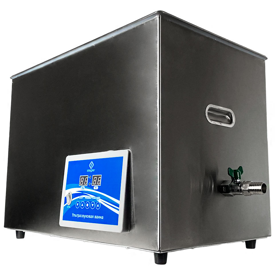 Ультразвуковая ванна (мойка) Stegler 30DT (30 л, 20-80°C, 720W)