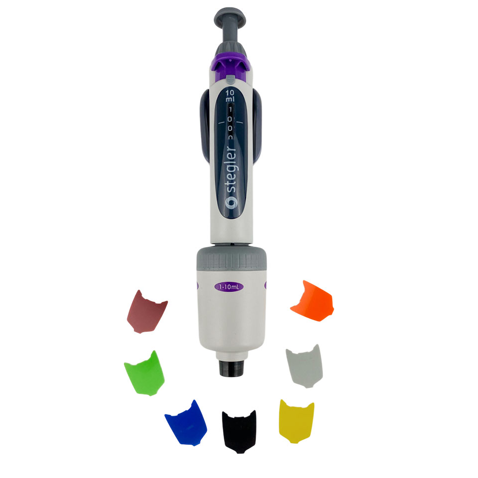 Одноканальный дозатор переменного объёма Stegler SVA-1-1000-10000 (1000-10000 мкл, полностью автоклавируемый)