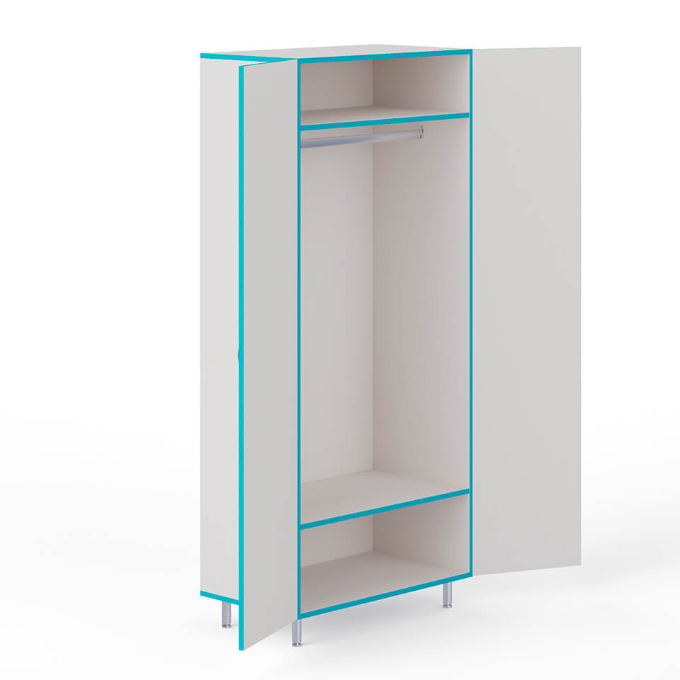 Шкаф для хранения одежды ШО НВК 800 (800x460x1820)