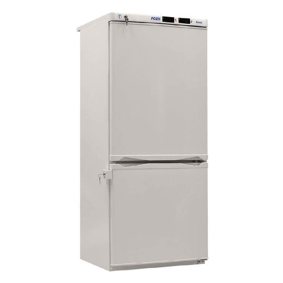 Холодильник ХЛ-250 ПОЗИС лабораторный комбинированный для хранения препаратов и вакцин (холод: 170 л, +2…+15 °C, мороз: 80 л, -10…-25 °C)